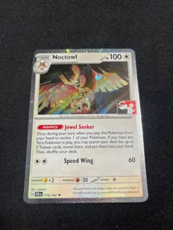 Noctowl 115/143 Pokemon Play! Prize Pack Stamp Holo NM Multiple Available - Image 1