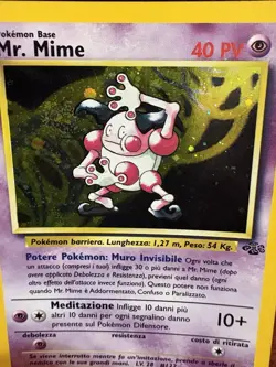 Pokemon Mr Mime Holo 6/64 Jungle Italian WOTC LP- Vintage - Image 2