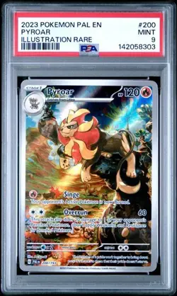 2023 POKEMON PAL EN-PALDEA EVOLVED #200 PYROAR ILLUSTRATION RARE PSA 9 - Image 1