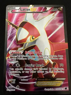 Pokemon TCG Latias EX Full Art 112/116 Plasma Freeze HP/MP - Image 1