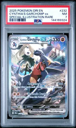 PSA 7 Cynthia's Garchomp ex #232 Pokemon Destined Rivals - Image 1