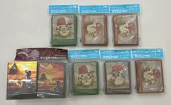 Lot (7) 2017 Pokemon TCG Pokemon Center Japan Exclusive Pikachu Card Sleeve Pack - Image 1