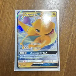 Pokemon Dragonite GX Ultra Rare Holo 37/70 Dragon Majesty 250 HP Pokemon Card - Image 1