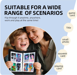 Collectible Trading Card Albums,4 Pocket Card Binder, 400 Double Sided Pocket,Pu - Image 5