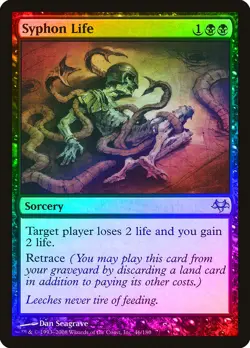 Syphon Life FOIL Eventide NM Black Uncommon MAGIC THE GATHERING CARD ABUGames - Image 1