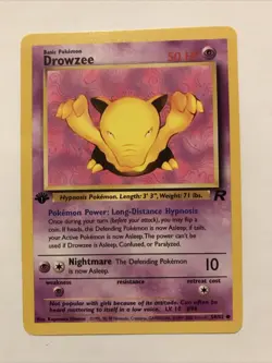 Pokemon TCG Drowzee Team Rocket 54/82 Regular 1st Edition Common Card - Image 1