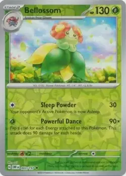 Bellossom 3/197 Reverse Uncommon Obsidian Flames Pokemon Cards - Image 1