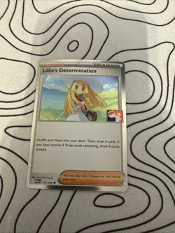 Lillie's Determination Holo Pokemon Prize Pack Series 8 Promo Pokemon Card NM/LP - Image 1