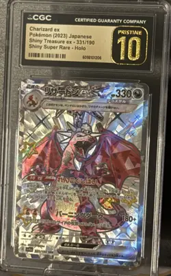 CGC Pristine 10 Charizard ex 331/190 SSR Shiny Super Rare sv4a Pokemon Card JPN - Image 3