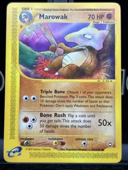Pokemon Card Marowak Aquapolis 54/147 Uncommon Regular 2002 LP - Image 3