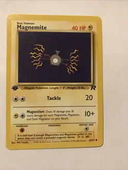 Pokemon TCG Magnemite Team Rocket 60/82 Regular 1st Edition Common Card - Image 1