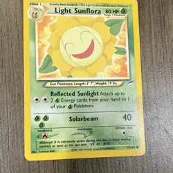 Pokemon Light Sunflora Neo Destiny 72/105 Common 80 HP Stage 1 Regular Card - Image 1