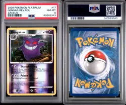 2009 Pokemon Platinum Arceus #17 Gengar Reverse Holo PSA 8 Near Mint Rare Card - Image 3
