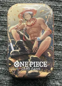 One Piece Card Game Tin Pack Set Vol 2 Portgas. D. Ace Sealed New - Image 1