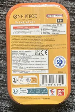 One Piece Card Game Tin Pack Set Vol 2 Portgas. D. Ace Sealed New - Image 2