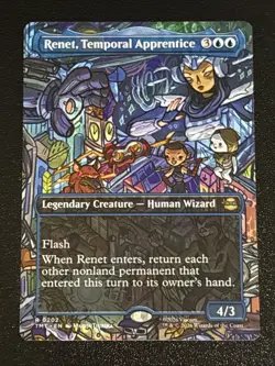 MTG Teenage Mutant Ninja Turtles Renet, Temporal Apprentice Borderless 0202 Rare - Image 1