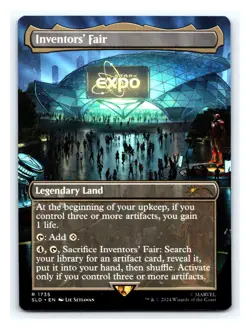 1x Inventors' Fair, Secret Lair Drop Marvel, Magic MTG PLAYED - Small Crease - Image 1