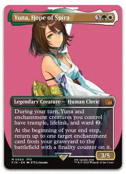 Yuna, Hope of Spira (Borderless) #404 (NM) Final Fantasy FIN Magic MTG - Image 1
