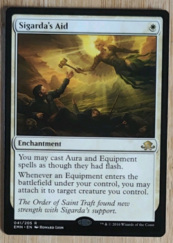 Magic: The Gathering Sigarda's Aid Eldritch Moon Rare Enchantment White Regular - Image 1