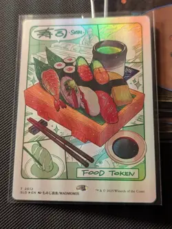 Oishii! Sushi Food Token オイシイ！ トークン NM Rainbow Foil MTG Secret Lair 2012 - Image 1