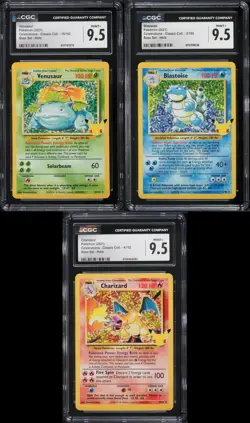 Pokemon Celebrations Base Set Charizard Blastoise Venusaur PSA CGC 9.5 GEM Set - Image 1