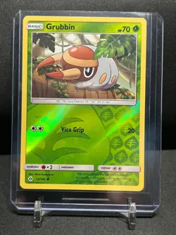 Grubbin 13/149 Reverse Holo Pokemon 2017 Sun & Moon LP - Image 1