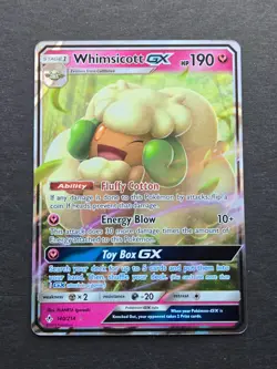 Pokemon WHIMSICOTT GX 140/214 - SUN & MOON UNBROKEN BONDS HOLO - NM+ - Image 1