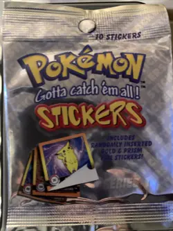 1999 Pokemon Stickers Pack with 10 Stickers Sealed (NS70) 601139116701 - Image 1