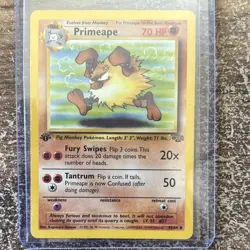 Primeape 43/64 Jungle Pokemon TCG 70 HP Uncommon Regular 1st Edition English - Image 1