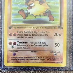 Primeape 43/64 Jungle Pokemon TCG 70 HP Uncommon Regular 1st Edition English - Image 3