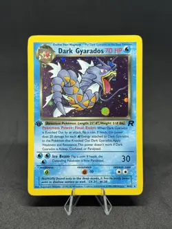 Pokemon Dark Gyarados 8/102 1st Edition Holo Rare Team Rocket - Image 1