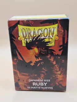Dragon Shield Matte Ruby Japanese Size 60ct Card Sleeves - Image 1