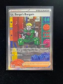 Pokemon Lt. Surge's Bargain 185/132 Me01: Mega Evolution Holo - Image 1