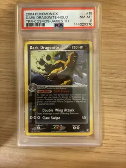 2004 POKEMON EX TEAM ROCKET RETURNS #15 DARK DRAGONITE-HOLO PSA 8 NEW CERT - Image 1