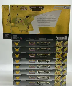 Lot of (10) Pokemon TCG Celebrations Pikachu V-Union Collection Box Sealed 25th - Image 2