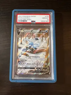 2021 Pokemon SWSH Glaceon V Alt Art Evolving Skies 175/203 PSA 10 - Image 1