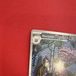 Pokemon Team Rocket's Weezing 151 Full Art Rare Holo 199/182 130 HP 2023 - Image 3