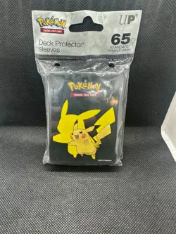 Ultra Pro Pokemon 65ct Deck Protector Sleeves Standard 66mm x 91mm Pikachu - Image 1