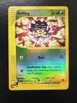 2002 Pokemon Expedition Koffing 114/165 Reverse Holo LP/MP - Image 1