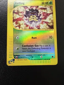 2002 Pokemon Expedition Koffing 114/165 Reverse Holo LP/MP - Image 2