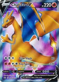 Damaged Charizard V - SWSH050 - Full Art - SWSH Black Star Promo Pokemon SWSH Bl - Image 1