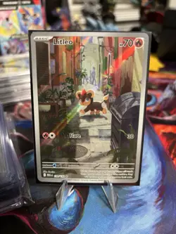 Pokemon TCG Litleo 139/132 Me01: Mega Evolution Illustration Rare Holo HP 70 - Image 1