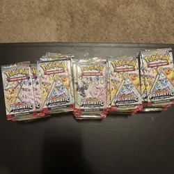 Lot of 105x Prismatic Evolutions Packs from Collection Boxes Pokemon RESEALED RD - Image 1