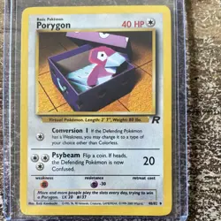 Porygon 48/82 Team Rocket Pokemon TCG 40 HP Rare Regular English - Image 1