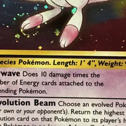 2000 Pokemon Mew Holo Wizards of the Coast Black Star Promo #9 Swirl Foot - Image 2