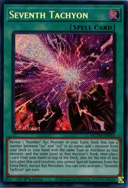 Yugioh Seventh Tachyon MZTM-EN016 1st Edition Secret Rare NM - Image 1