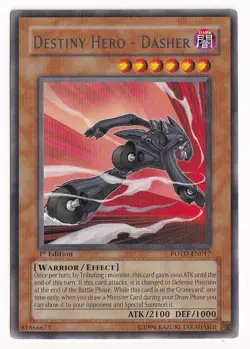 Yu-Gi-Oh! Destiny Hero - Dasher #POTD-EN017 1st Edition Near Mint - Image 1