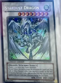 Yu-Gi-Oh! Limited Edition Stardust Dragon Holo CT05-EN001 Secret Rare - Image 2