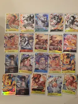 Lot of Cards From One Piece Card Game. 3 Alt Arts, Several SRs - Image 1