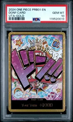 PSA 10 2024 ONE PIECE PRB01 EN DON!! CARD UTA-GOLD - Image 3